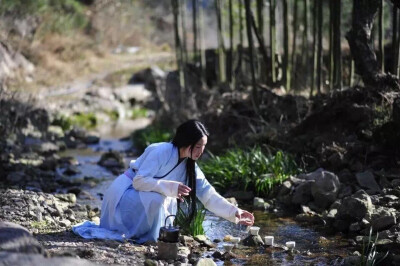 许久，水开，各得一杯，汤色鲜红，浮着白色花瓣，啜一口，不过是秋上自家晒的洛神花，酸溜溜，像极了梅子汤。喝一杯，倒叫人昏倦半消，脏腑间油腻之气全无。
