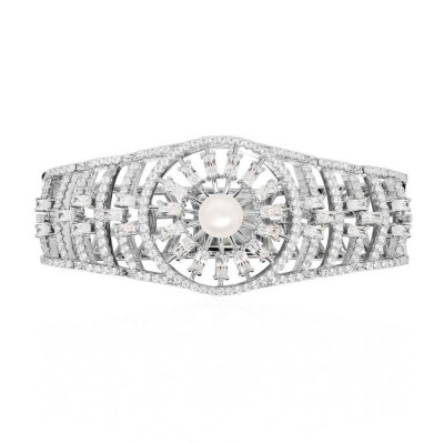 APM Monaco珍珠白金手镯