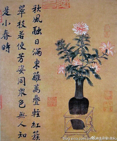 《畫琺瑯花筒》古代插花用具，沒有花插—說，花插是現(xiàn)代人的用語。古人插花主要用具有瓶、盤、筒、缸、籃、碗等，瓶是主項，材質(zhì)有瓷、銅、竹等，明代人的〈瓶花譜〉就是專講插花的。插花與插花用具有極多http://t.c…