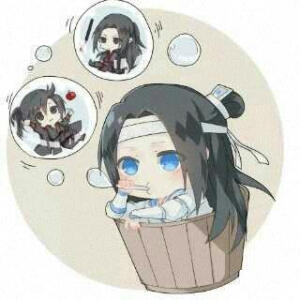 #魔道祖师  Q版 忘羡 蓝忘机 魏无羡 
〔画师〕