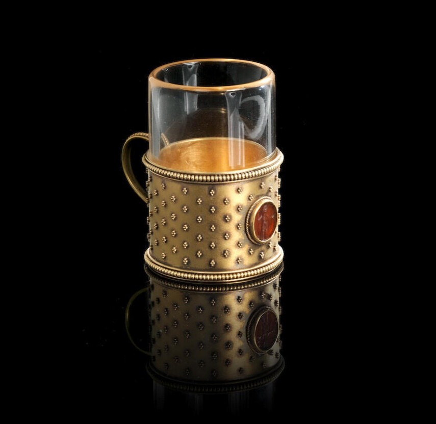 Fabergé Charka，法贝热出品的古董单手柄小茶杯