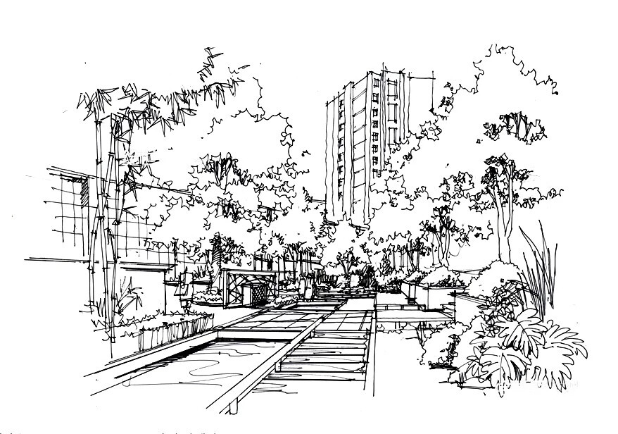 建筑钢笔速写
cr公众号——建筑手绘