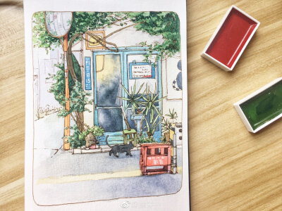 淡彩~画师:鹿芽一
店铺 小角落 清新 水彩