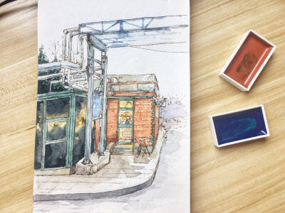 淡彩~画师:鹿芽一
店铺 小角落 清新 水彩