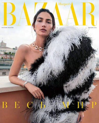 Harper's Bazaar Russia December 2019. 俄罗斯芭莎十二月刊, 产后回归的Lily Aldridge登封. 