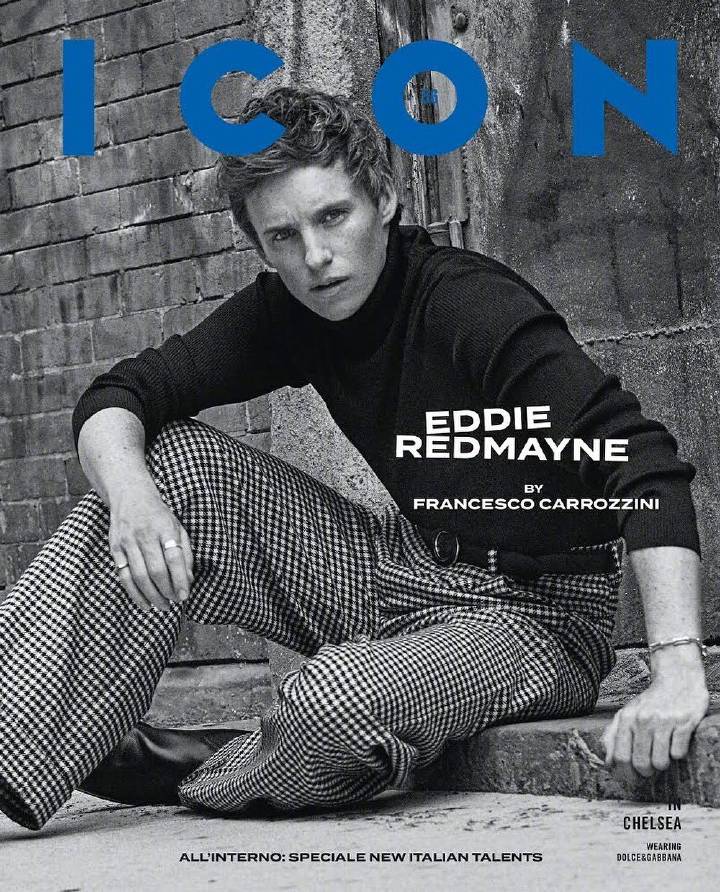 Eddie Redmayne for ICON Magazine 2019. “小雀斑”新封面, 黑白復(fù)古片. 