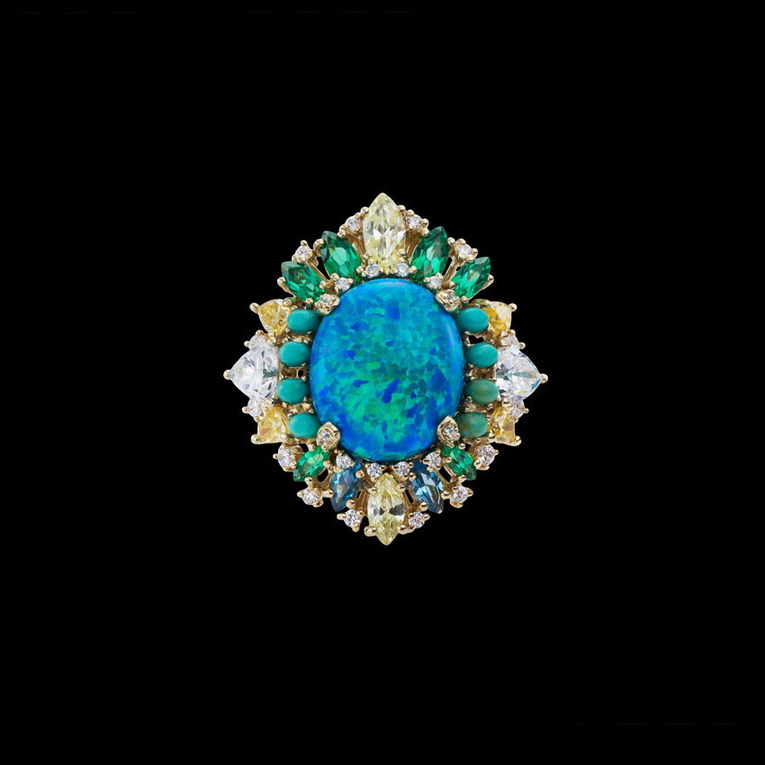 Anabela Chan欧泊黄金戒指