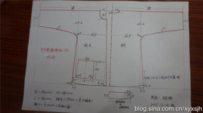 秋冬立领棉袄裁剪图