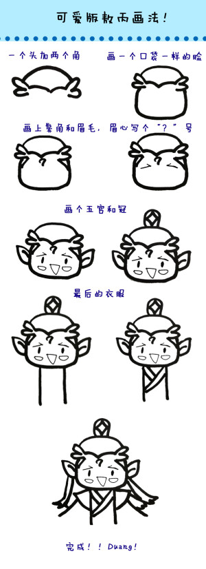 敖丙 专属简笔画