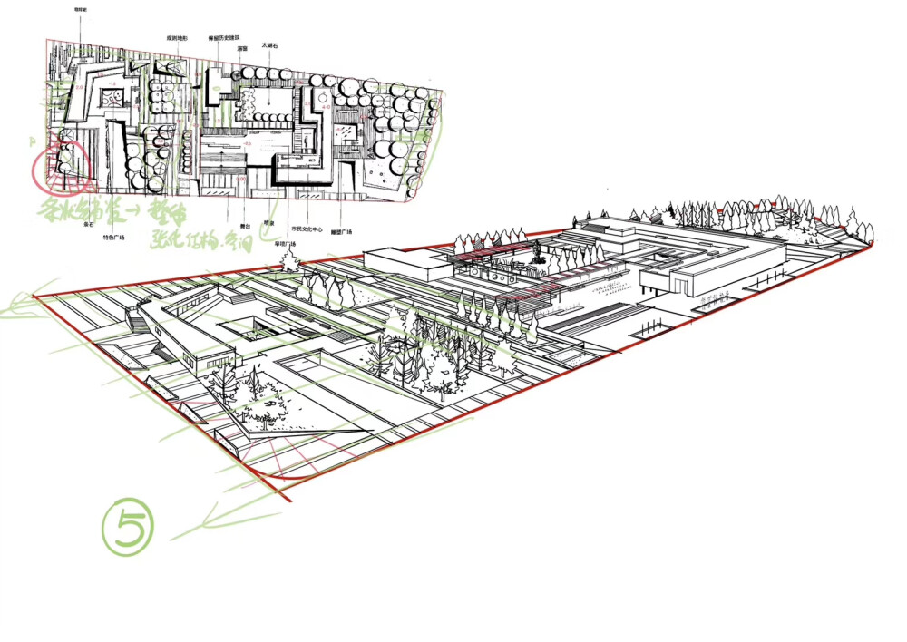 2019苏州大学风景园林真题完整解析
廖哥的平面➕川哥的鸟瞰
这下知道层叠景观和层叠鸟瞰怎么画了吧☺☺☺