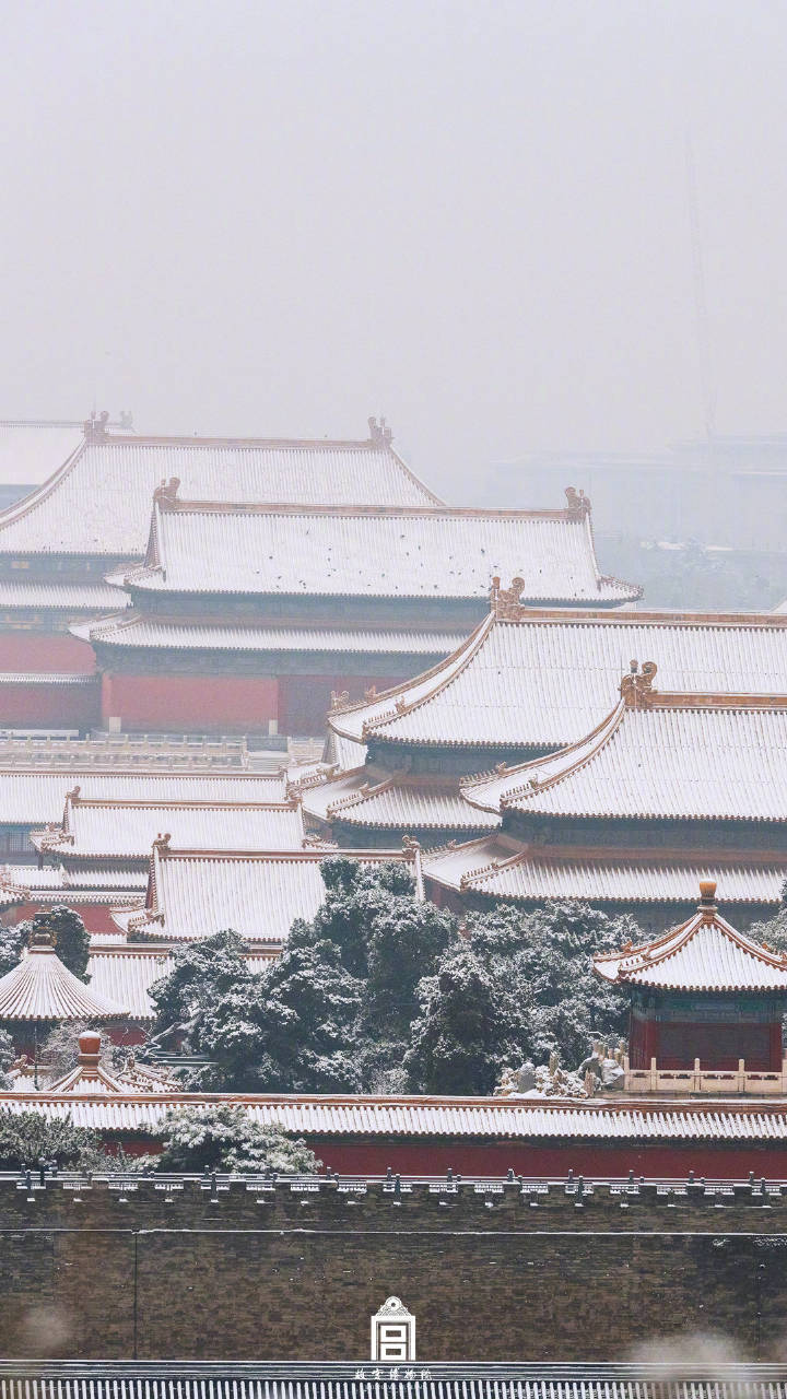 紫禁城的初雪，冬日的故宫真的很美。