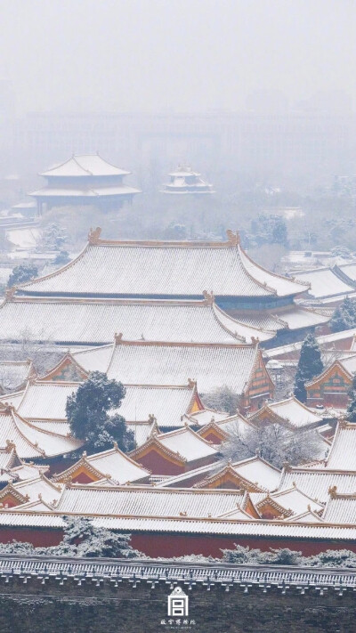 壁纸 故宫雪景