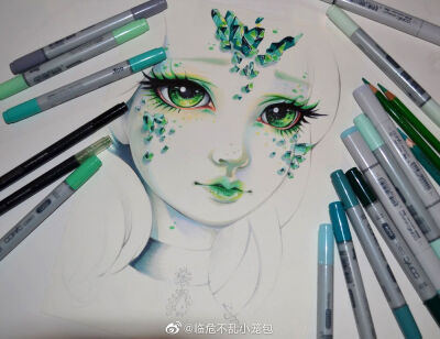 动漫插画＊
插画师Lighane的马克笔手绘作品