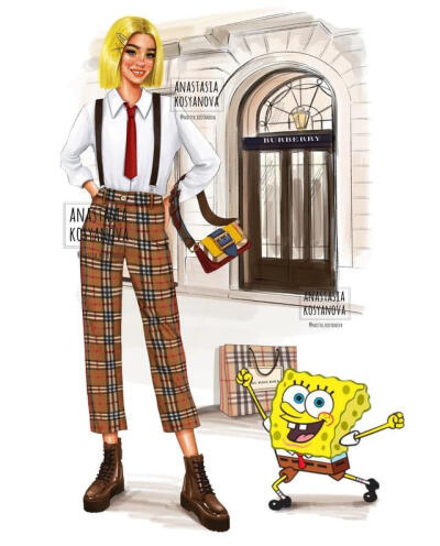 海绵宝宝动画角色拟人