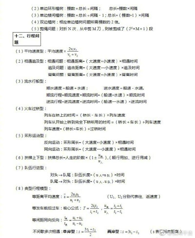 公务员考试行测中的公式大全
必须要掌握的公式都在这里了