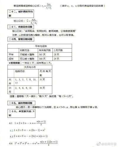 公务员考试行测中的公式大全
必须要掌握的公式都在这里了