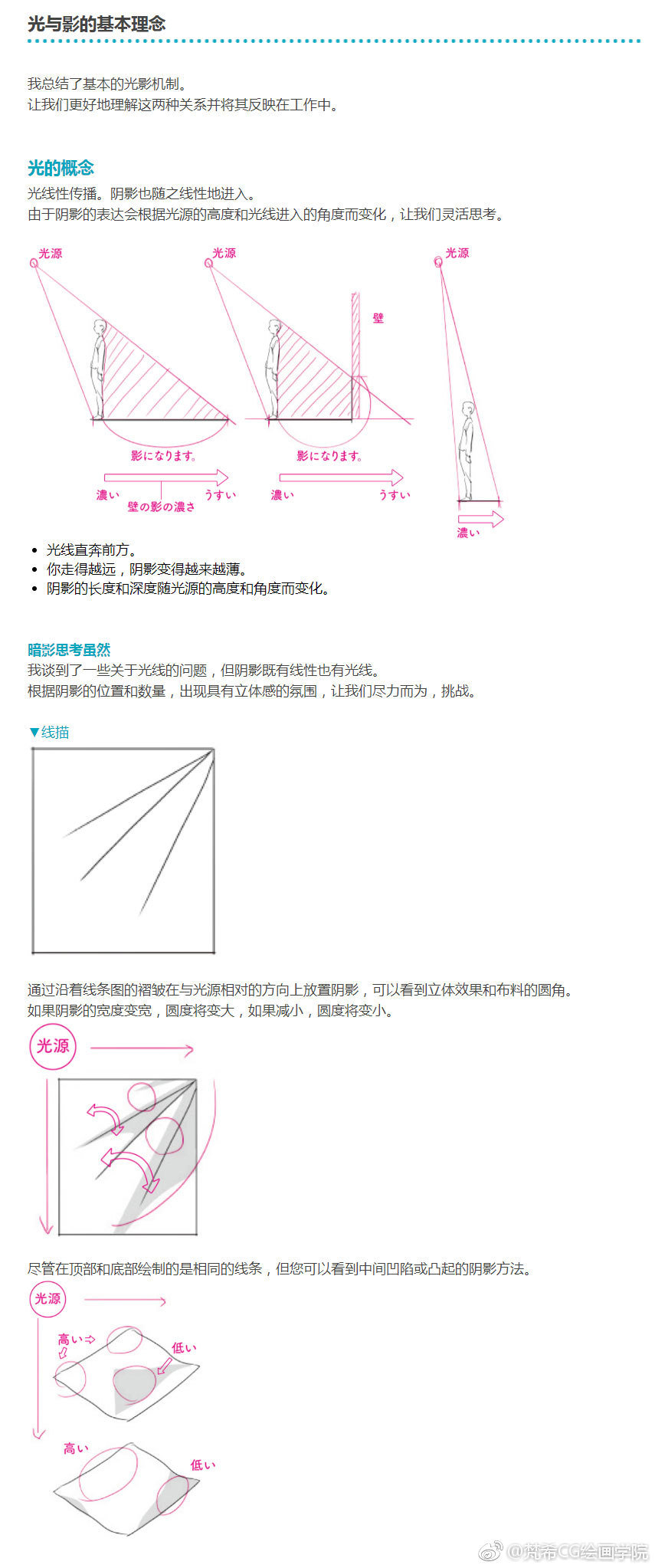 【clipstudio】光影画法教程（经谷歌浏览器翻译）。神说要有光，有光便有影，光影两结合，画面更美丽。 ​​