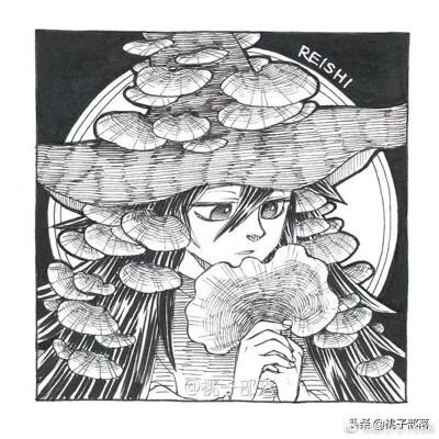 黑白装饰漫画分享