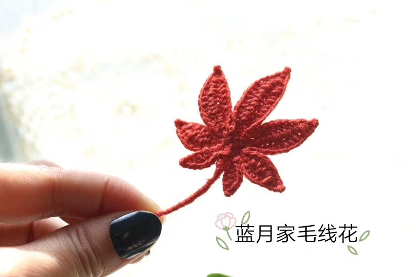 蓝月毛线花