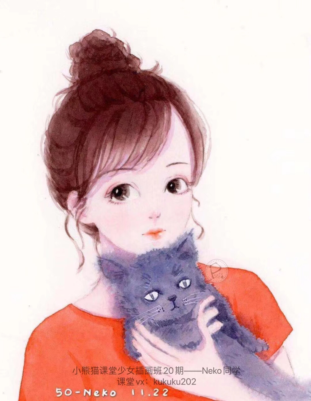 女孩子真是可爱的存在鸭~
图：小熊猫课堂少女插画——部分同学的插画作品