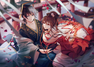 创作男女 绘师：八里（p id=7569861） 本作品id=78202973