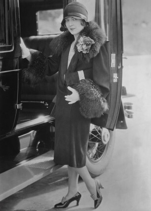 Actress Vilma Banky, Fashion Portrait near Car, Bain News Service, 1927