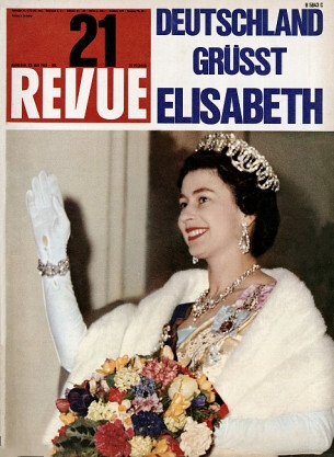 magazine,Revue,number 21,cover,"Deutschland gruesst Elisabeth",Munich,Germany,23.5.196