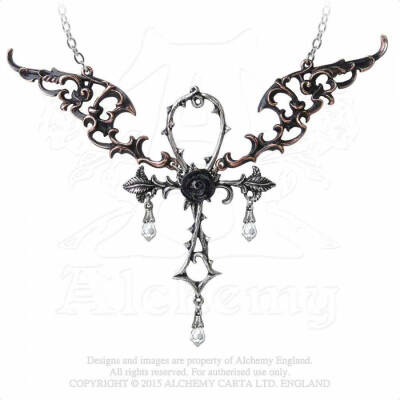 代购 英国A牌 哥特摇滚金属朋克 Alchemy Gothic-P748永恒之翼水晶项链