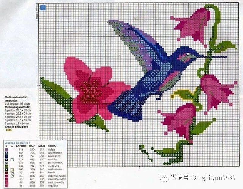 十字绣图纸61小鸟