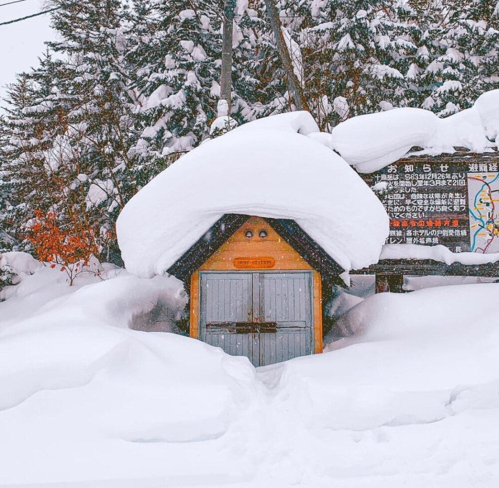 雪中房屋