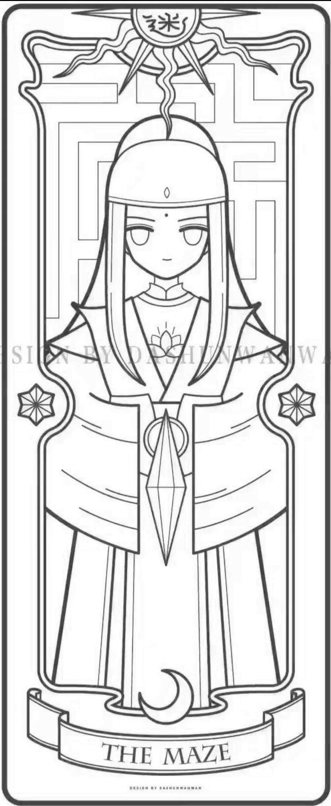 黑白线稿魔道祖师动漫橡皮章素材q版