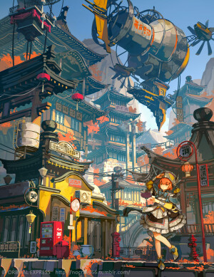 街市 绘师：nocras（p id=8103614） 本作品id=78322423