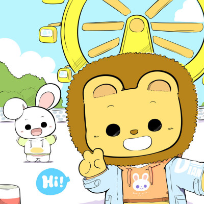 狮子兔子情侣头像
