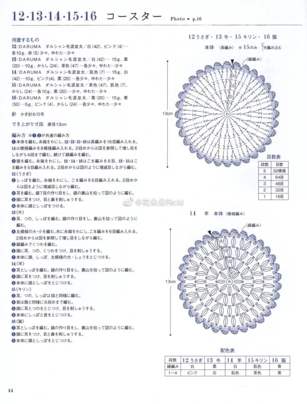 钩针杯垫