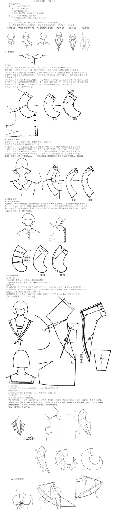 初学纸样必读-平领纸样设计