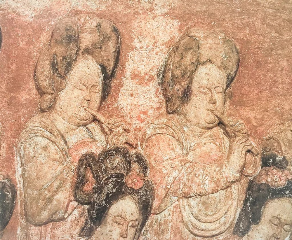唐末五代初（约942年） 河北曲阳王处直墓彩绘浮雕&壁画