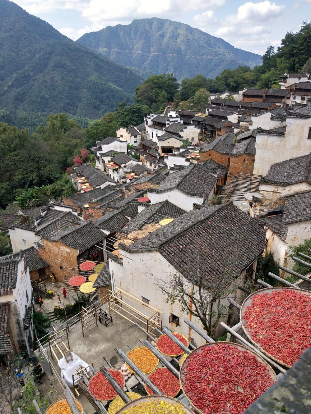 2018.10旅行 江西婺源篁岭 晒秋场景