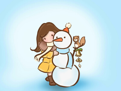 涂一只雪人～冬至快乐+圣诞快乐～Do you wanna built a snowman！～