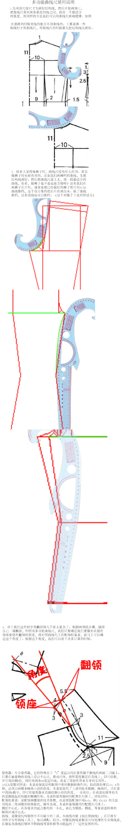 多功能曲线尺的使用说明