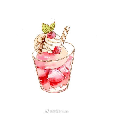#水彩#
作者：@饲猫小Yuan
在寒冬里，也要好好对自己，多吃好吃的、多喝温润的汤水～等来年春天的时候，脸上才会粉扑扑