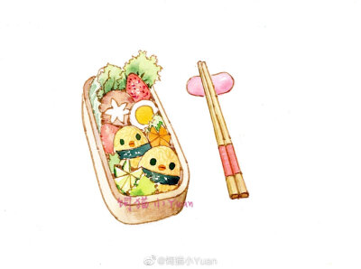 #水彩#
作者：@饲猫小Yuan
在寒冬里，也要好好对自己，多吃好吃的、多喝温润的汤水～等来年春天的时候，脸上才会粉扑扑