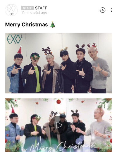 EXO-L们～圣诞快乐[女孩儿][女孩儿]
Merry Christmas