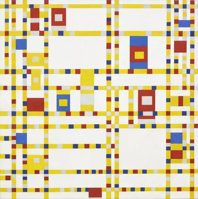 皮特·蒙德里安(Piet Mondrian)高清作品《百老汇布吉舞曲》