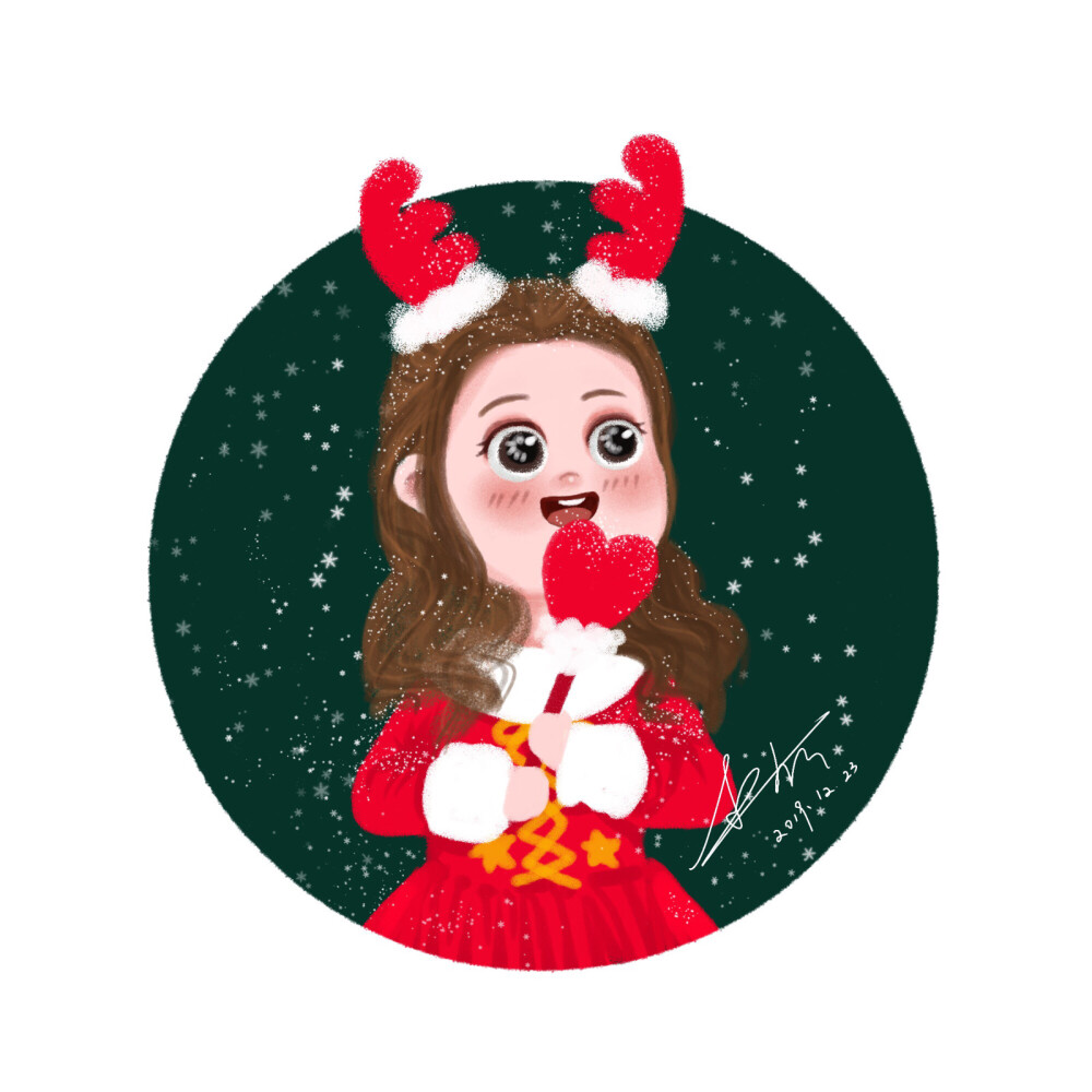 自创圣诞小头像