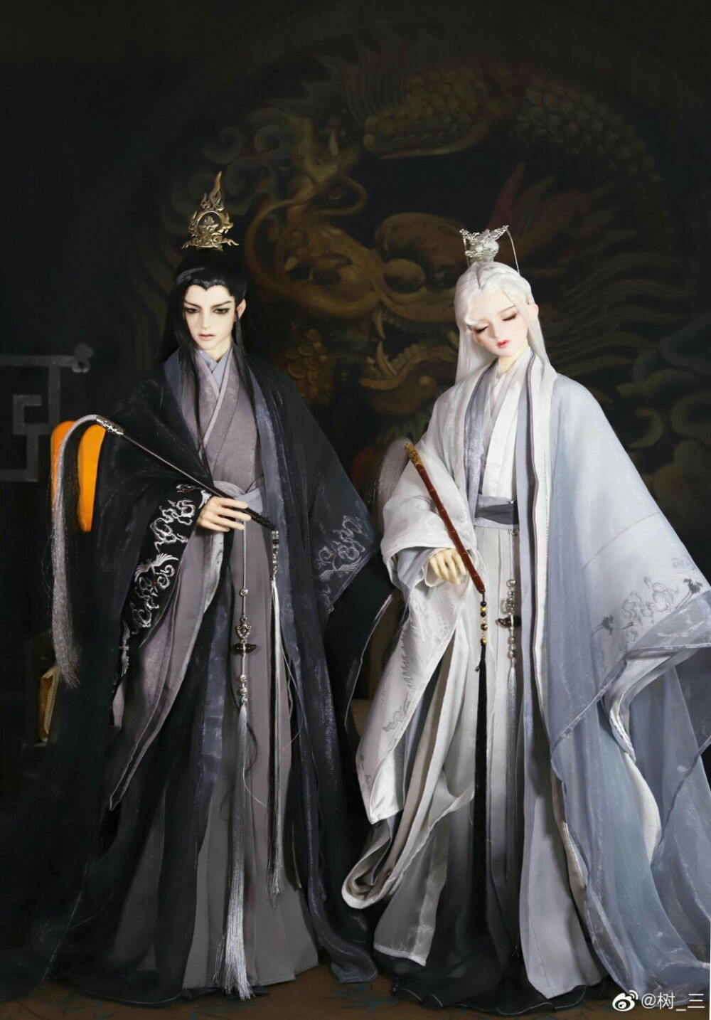 古风道侣sd娃娃bjd玩具人偶壁纸萌物