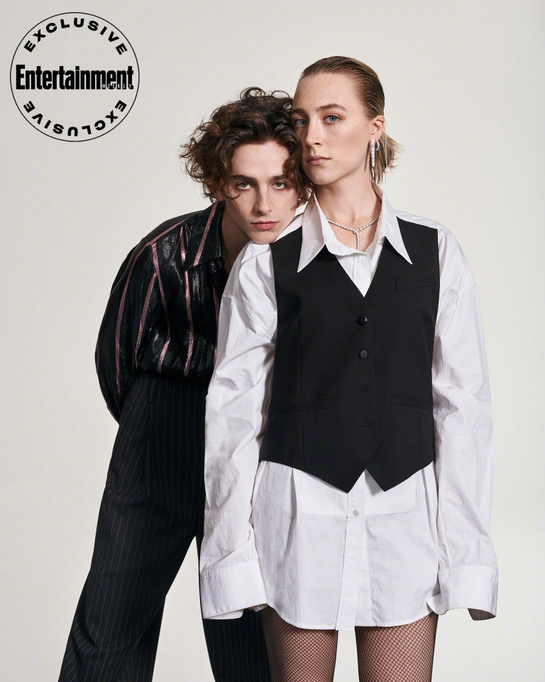 甜茶Timothée Chalamet，西尔莎·罗南 × 娱乐周刊两个人的颜值都太绝了！