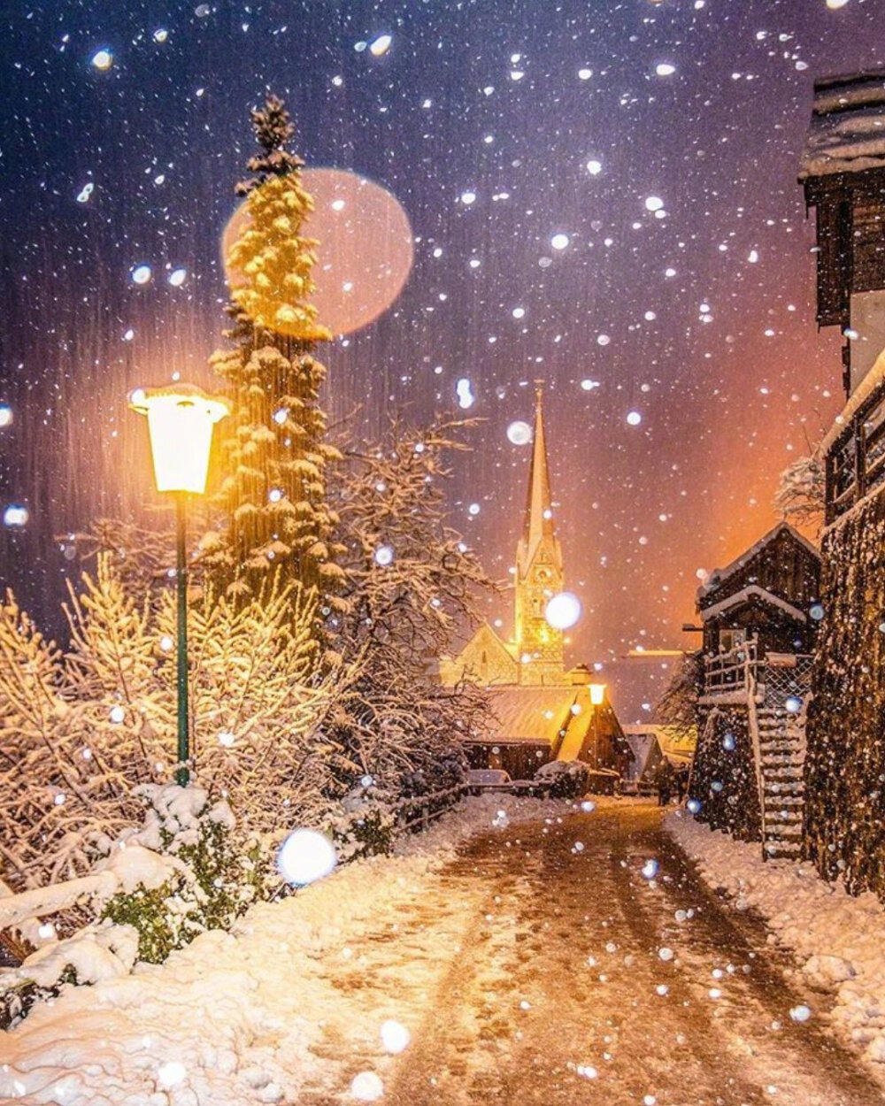 冬日奥地利小镇Hallstatt❄️