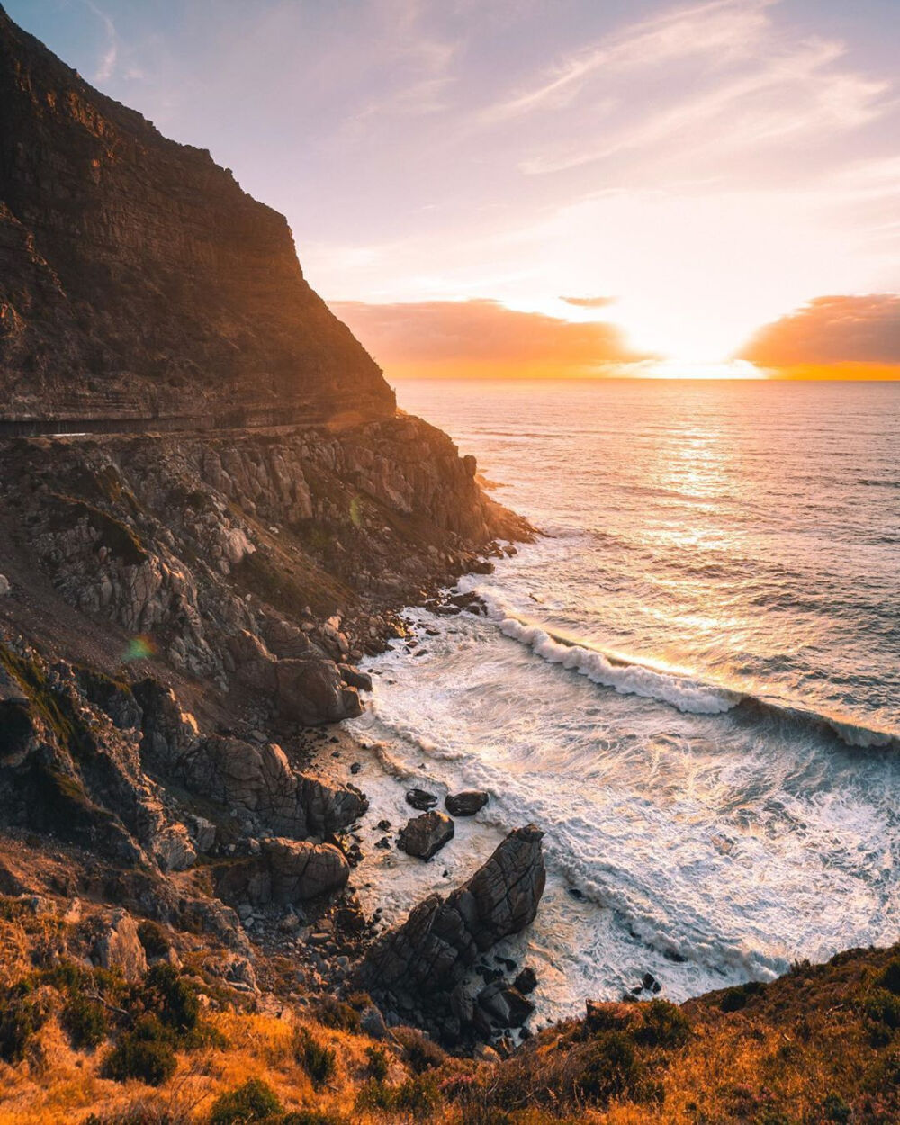 海边的落日余晖