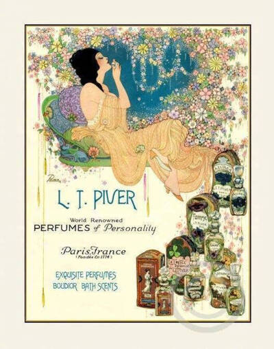 古早的化妆品广告画，好美cr.Fred L. Packer#女生的换头术有多强#