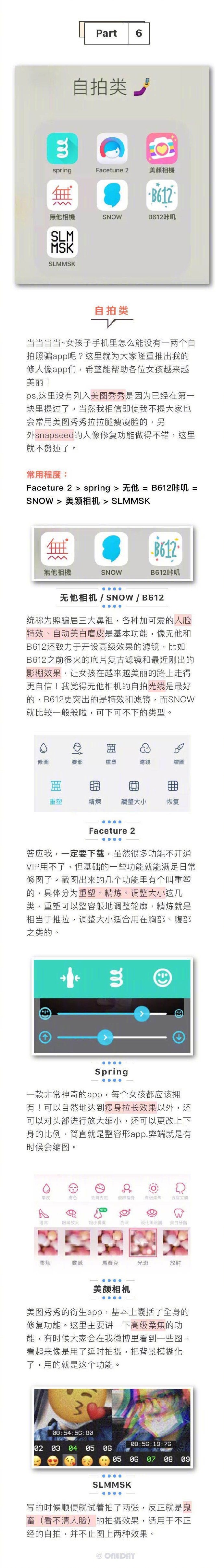 整理了90 个摄影类的App分享来自：一日呢 非专业摄影博主 只是喜欢下载并研究各类App合集大致介绍了每类每个App的主要功能 ①目录及&quot;全家福&quot; / ②综合类 / ③色调类 ④拼图类 / ⑤贴纸类 / ⑥视频 / ⑦自拍类⑧特殊类&amp;其他类 / ⑨&quot;少女心up系列&quot;&amp;补充